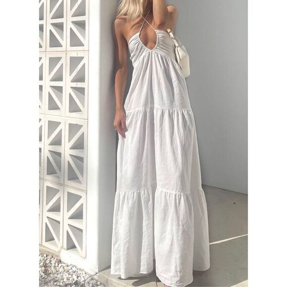 Princess Polly LINCOLN MAXI DRESS WHITE New Size 10 - Picture 11 of 11